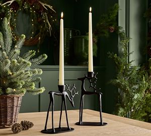 Porte-bougie en aluminium en forme de renne fait à la main, décoration de table pour Pâques, Noël, écologique, portable pour la maison, l'hôtel, les mariages, les fêtes - Product Image 5