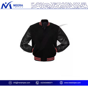 Chaqueta universitaria ligera y elegante para hombre con dobladillo clásico con cuello acanalado, ropa de abrigo de invierno perfecta para equipos - Product Image 3