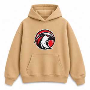 เสื้อฮู้ดดี้ปักโลโก้นกอินทรีแบบโอเวอร์ไซส์สำหรับทุกเพศ พรีเมียม เนื้อผ้าหนา คุณภาพสูง - Product Image 4