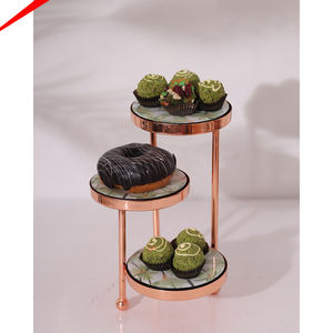 Premium Quality Round Metal and Resin 3 <b>Tier</b> <b>Cake</b> <b>Stand</b> for Table Centerpiece High End Finished Cupcake <b>Stand</b> - Product Image 3
