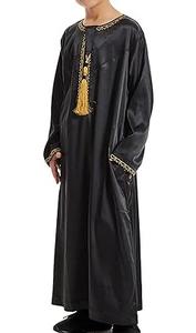 Túnicas Tradicionales para Niños de Alta Calidad, Lisas, en Color Negro, de Seda y Poliéster, Servicios de Fabricación al por Mayor OEM, Túnicas Transpirables - Product Image 5