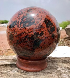 หินภูเขาไฟคริสตัลมะฮอกกานีหินอัญมณีธรรมชาติขัดเงาจำนวนมากสำหรับตกแต่งด้วยความรัก - Product Image 2