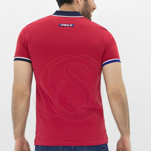 High Quality Men's Casual Breathable Regular Fit Short Sleeve for Shirts Solid Pattern Polyester/Cotton Canvas Fabric 300g - Product Image 6