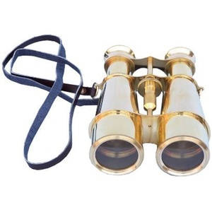 Leather Strap Brass Made Nautical Handheld <b>Binocular</b> For Camping Birdwatching At Wholesale Cheap Factory Price Form India - Product Image 6