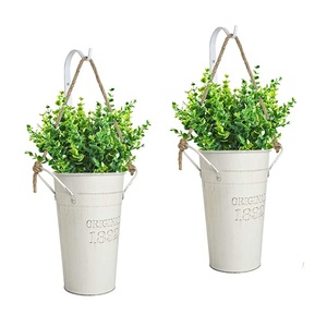 custom wall mounted flower <b>pots</b> garden accessories galvanized metal balcony hanging planter <b>herb</b> decoration hanging planter - Product Image 3