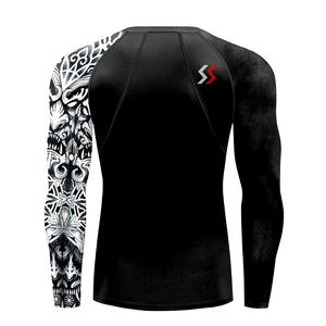 Camisa de compresión muscular sublimada, capa Base atlética ajustada para hombres, ropa para correr y ropa para correr, transpirable, personalizada - Product Image 4