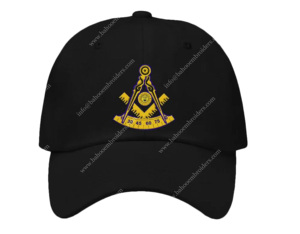 หมวกลายทแยงสีขาวมาโซนิคพร้อมโลโก้หลักในอดีตของหมวกสัญลักษณ์ปัก - Product Image 1