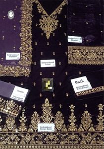 Vestido de boda paquistaní de Color púrpura, el mejor para Eid y fiestas - Product Image 5