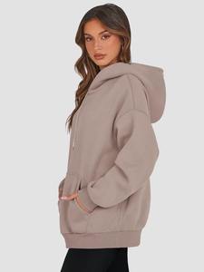 Women Oversized Cropped <b>Hoodie</b> Premium Quality Fabric 100% Cotton OEM Service <b>Trendy</b> <b>Hoodie</b> Embroidery Logo Design On <b>Hoodie</b> - Product Image 5