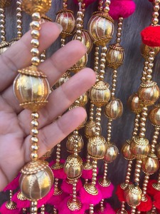 Guirnalda de Campanas de Pompones, Estilo Art Deco Mexicano, Cuentas de Lana Modernas y Coloridas, Decoración para Fiestas y Bodas - Product Image 5