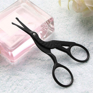Black Vintage Stork Scissors Rounded Tip Nail Stainless Steel Grooming Scissors Eyebrow Coated Cuticle Pedicure - Product Image 5