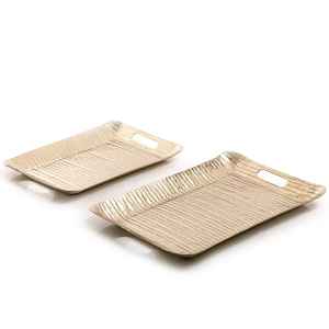 Best Quality Kitchen Flatware Homemade Food Carrying <b>Tray</b> Latest Antique Hammered Metal Food Breakfast Decorative <b>Serving</b> <b>Tray</b> - Product Image 3