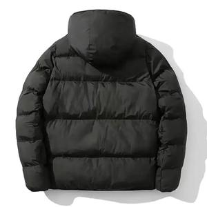Streetwear d'hiver personnalisé pour hommes, veste bouffante chaude et imperméable, veste en toile matelassée à capuche, veste de canard, vente en gros - Product Image 6