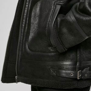 Veste en cuir de fausse fourrure imperméable bon marché pour hommes, tenue à la mode à prix réduit, sortie d'usine - Product Image 6