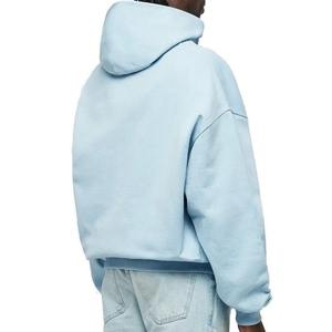 Personnalisé tricoté fermeture éclair à capuche surdimensionné poids lourd Streetwear coton de haute qualité vierge fermeture éclair hommes sweats à capuche - Product Image 2