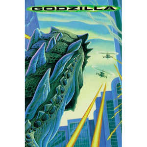 Tarjeta postal de Godzilla de estilo moderno para decoración de pared - Product Image 1