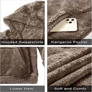 Sudadera con capucha para hombre, de invierno, para fitness, de tela ligera, corte largo, con capucha, sin cordones, subida por Dress Sports - Product Image 3