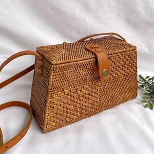Bolsos de mensajero de ratán natural al por mayor, bolso de hombro para mujer, bolso para artículos diarios - Product Image 6