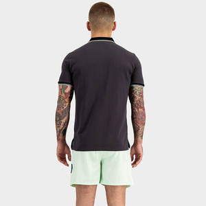 T-shirt polo personnalisé de haute qualité pour hommes pour l'été décontracté à manches courtes surdimensionné unisexe en toile de polyester motif solide - Product Image 2