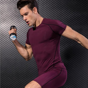 Nouveaux hommes Fitness vêtements de sport séchage rapide athlétique musculation Gym course t-shirts moulant t-shirt mince chemise de Compression - Product Image 3
