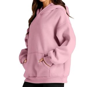 Sweats à capuche pour femmes vente en gros 100% sweats à capuche en coton avec logo personnalisé sweats à capuche courts pour femmes 2026 - Product Image 3