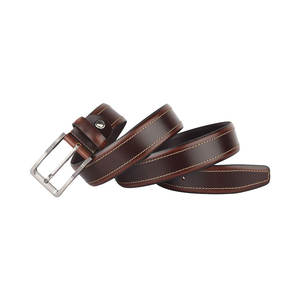 Ceinture en cuir véritable classique d'usine pour hommes, ceinture décontractée en cuir de vache, boucle en alliage, taille adulte durable - Product Image 4