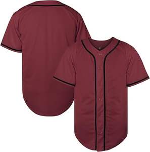 T-shirts de sport Hip Hop personnalisés pour hommes maillot de baseball boutonné respirant en S-3XL à manches courtes pour les sports d'été - Product Image 3