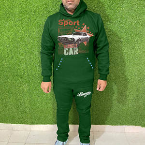 Chándal Clásico con Capucha para Hombre, 100% Algodón, Felpa, Estilo Urbano Invernal, Comodidad para Todo el Día, Ropa de Calle Moderna - Product Image 1