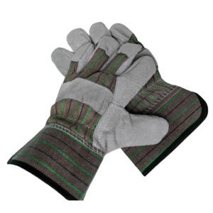 ถุงมือนิรภัยหนังวัวแบบแยกนิ้วถุงมืออุตสาหกรรมทนความร้อนถุงมือผ้าใบสำหรับคนแคนาดา - Product Image 3