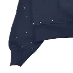 Motif solide imprimé de logo délavé à l'acide vintage coton Streetwear pull XS taille soleil délavé strass capuche pour l'hiver - Product Image 5