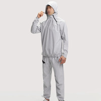Combinaison de sauna en fibre de polyester de haute qualité OEM, unisexe, pour le remodelage du corps, entraînement, perte de poids, couleur et logo personnalisés, utilisation à domicile