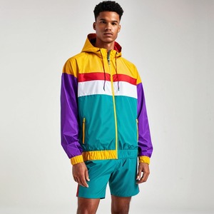 Personalizable Color Zip impermeable al aire libre con capucha rompevientos para hombres nueva moda carta patrón chaqueta deportiva para correr de primavera - Product Image 2