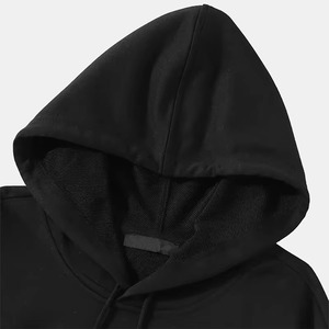 Fabricante personalizado sudadera 500gsm peso pesado grueso desgastado recortado bordado parche hombres ácido lavado PullOver Sudadera con capucha - Product Image 3