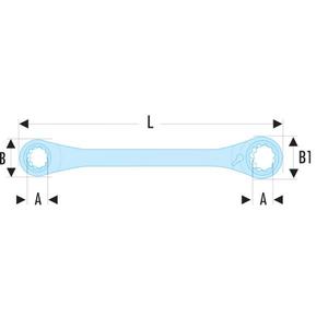 Clés à cliquet droites multi-ouvertures métriques Facom - Product Image 2