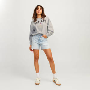 Sudadera Corta de Manga Larga para Mujer, 100% Algodón, Transpirable, Antiarrugas, Cuello Redondo, Estilo Casual, Ropa de Calle, Temporada de Invierno, Bordada - Product Image 2