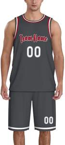 Conjuntos de uniformes de baloncesto ligeros y transpirables de talla grande y colores personalizados de alta calidad para hombres adultos - Product Image 5