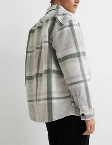 Haute qualité personnalisé Oem hommes 100% coton hiver boutonné à manches longues décontracté flanelle chemise en gros - Product Image 3