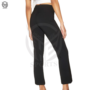 Pantalons évasés Design populaire Taille haute Jambes larges Poches personnalisées Vêtements de mode Pantalons évasés pour femmes - Product Image 4
