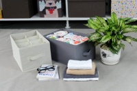 Caja de Almacenamiento de Ropa Plegable Ecológica MA44, 8 Compartimentos, Color y Logotipo Personalizables, Organizador Multifuncional para Armario