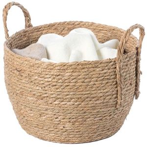 Lightweight Handmade Woven Water Hyacinth <b>Basket</b> Wholesale Supplier Seagrass <b>Toy</b> Organizer Sustainable Vietnam - Product Image 1