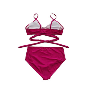 Traje de Baño Bikini de Tres Piezas para Mujer, Estilo Lujoso, Estampado Animal, Cintura Alta, Espalda Descubierta, Transpirable, de Secado Rápido, Venta al Por Mayor OEM, Nueva Llegada - Product Image 3
