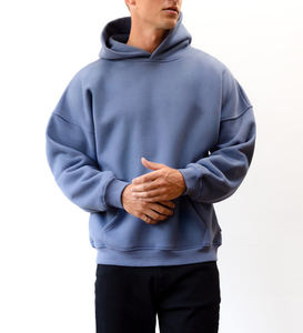 Nouveauté, sweat à capuche oversize pour homme en bleu, de qualité supérieure, pour l'hiver, vêtements décontractés, respirant, sweat à capuche pour homme adulte - Product Image 5