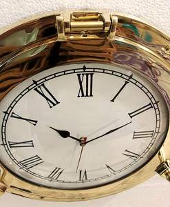 Hublot en laiton horloge murale en laiton massif suspendu horloge murale 15 "décor à la maison décor de bureau cadeau pour mariage par Calvin artisanat - Product Image 3