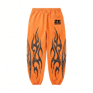 กางเกงจ็อกเกอร์ลำลองผู้ชาย ZAINI 420 GSM ผ้าฝ้ายผสมโพลีเอสเตอร์สีดำ เอวกลาง ทรงลำลอง เป็นมิตรกับสิ่งแวดล้อม แห้งเร็ว ระบายอากาศได้ดี มีจีบด้านหน้า - Product Image 2