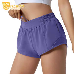 Wholesale Quick Dry Running <b>Short</b> Sport Double Layer Elastic <b>Waist</b> Active Workout Yoga <b>Short</b> Outdoor Cycling <b>Shorts</b> Women - Product Image 1