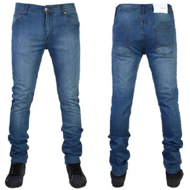 Calças jeans masculinas personalizadas, calças de denim para homens com bolsos laterais, multi cores, jeans, para homens