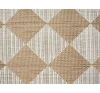 Meistverkauftes Produkt Indischer Hersteller Moderner Geometrischer Jute-Teppich Rechteckiger Outdoor Rutschfester Flachgewebter Beige-Weißer Teppich