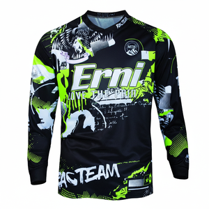 Jersey de Motocross para Hombre, Sólido, de Felpa, Manga Larga, para Ciclismo de Montaña, 100% Poliéster, Secado Rápido, para Carreras de Descenso - Product Image 5
