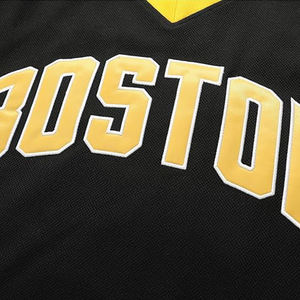 Miglior tessuto di maglia da Hockey, resistente leggero in colore giallo e nero prezzo di fabbrica uniforme della squadra - Product Image 5