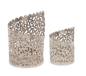 Handmade Premium Quality Silver Metal <b>Tealight</b> <b>Candle</b> Holder Fancy Design Indian Style Two Set for Christmas Occasions - Product Image 1